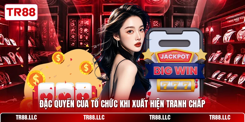 Đặc quyền của tổ chức khi xuất hiện tranh chấp