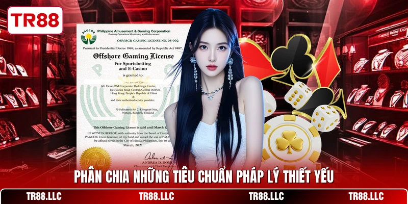 Phân chia những tiêu chuẩn pháp lý thiết yếu